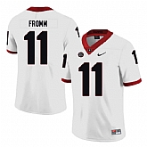 Georgia Bulldogs 11 Jake Fromm White Nike College Football Jersey Dzhi,baseball caps,new era cap wholesale,wholesale hats